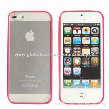 New arrival and hot selling highly transparent acrylic back case for iPhone5/5s, with TPU sides